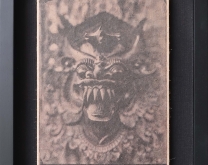 Barong-Mask-Tintype-Photo-scan-printed-on-banana-paper-40-x-31-cm