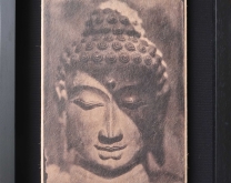 Buddha-Head-Tintype-Photo-scan-printed-on-banana-paper-40-x-31-cm