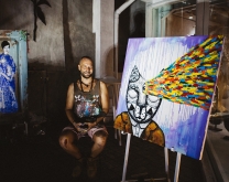 Evgeny Bam Live Painting at Nyaman Gallery