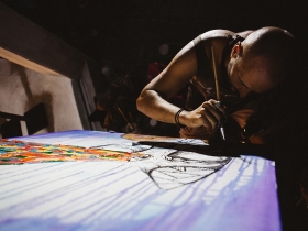 Evgeny Bam Live Painting at Nyaman Gallery