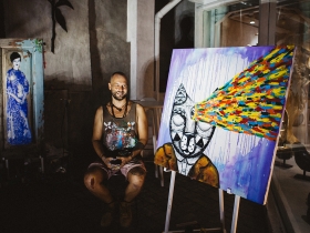 Evgeny Bam Live Painting at Nyaman Gallery
