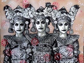 Trio Legong Dancer by Quint