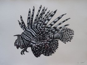 Lion Fish on Paper